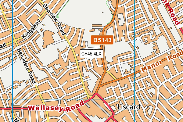CH45 4LX map - OS VectorMap District (Ordnance Survey)