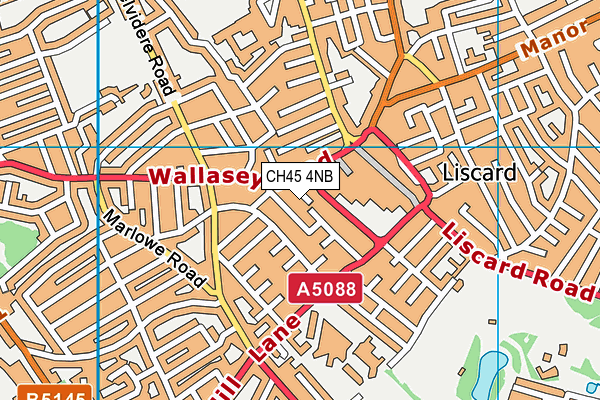 CH45 4NB map - OS VectorMap District (Ordnance Survey)