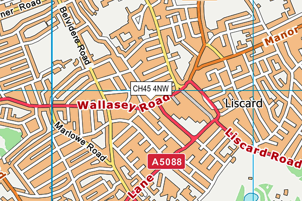 CH45 4NW map - OS VectorMap District (Ordnance Survey)