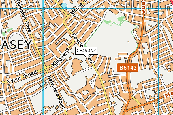 CH45 4NZ map - OS VectorMap District (Ordnance Survey)
