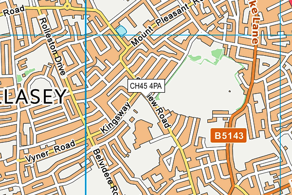 CH45 4PA map - OS VectorMap District (Ordnance Survey)