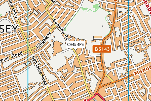 CH45 4PE map - OS VectorMap District (Ordnance Survey)