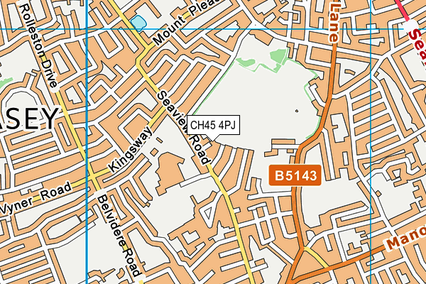 CH45 4PJ map - OS VectorMap District (Ordnance Survey)