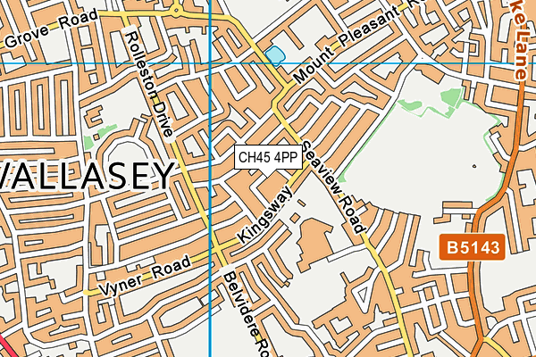 CH45 4PP map - OS VectorMap District (Ordnance Survey)