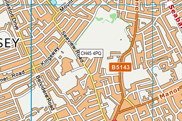 CH45 4PQ map - OS VectorMap District (Ordnance Survey)