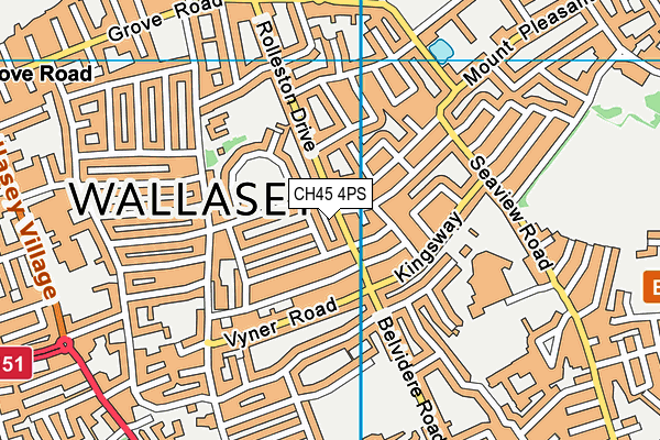 CH45 4PS map - OS VectorMap District (Ordnance Survey)