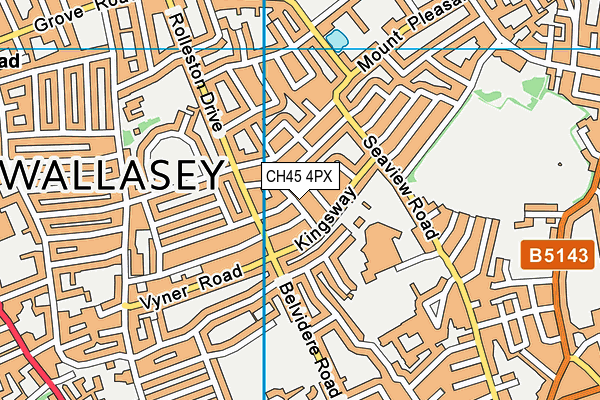 CH45 4PX map - OS VectorMap District (Ordnance Survey)