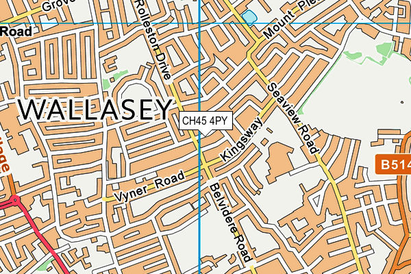 CH45 4PY map - OS VectorMap District (Ordnance Survey)