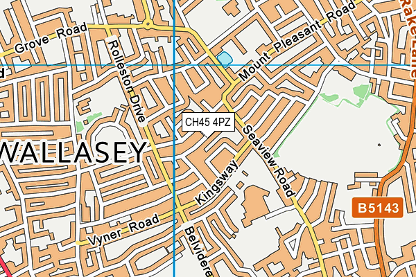 CH45 4PZ map - OS VectorMap District (Ordnance Survey)