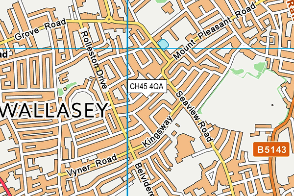 CH45 4QA map - OS VectorMap District (Ordnance Survey)