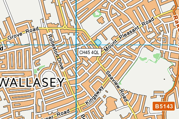 CH45 4QL map - OS VectorMap District (Ordnance Survey)