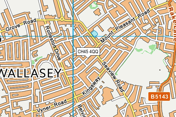 CH45 4QQ map - OS VectorMap District (Ordnance Survey)