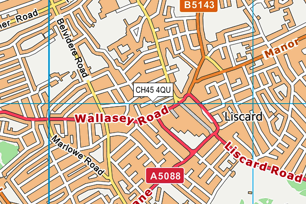 CH45 4QU map - OS VectorMap District (Ordnance Survey)