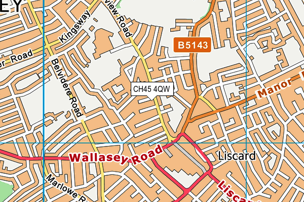 CH45 4QW map - OS VectorMap District (Ordnance Survey)