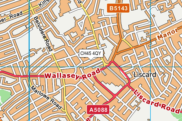 CH45 4QY map - OS VectorMap District (Ordnance Survey)