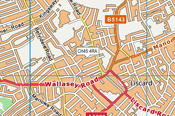 CH45 4RA map - OS VectorMap District (Ordnance Survey)