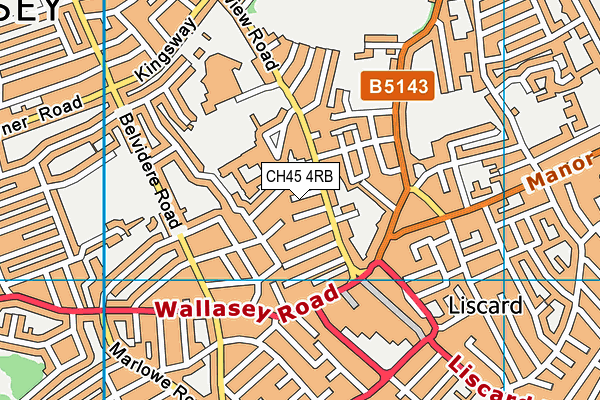 CH45 4RB map - OS VectorMap District (Ordnance Survey)