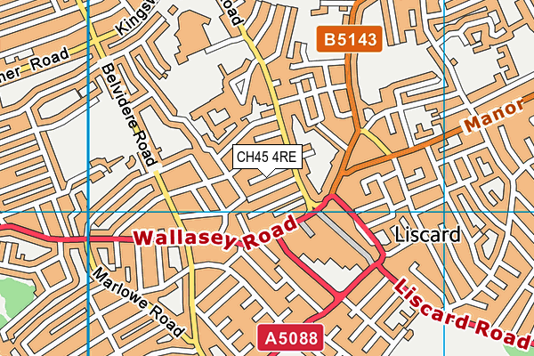 CH45 4RE map - OS VectorMap District (Ordnance Survey)