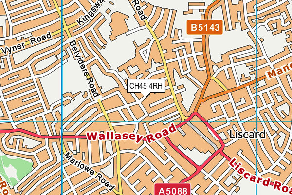 CH45 4RH map - OS VectorMap District (Ordnance Survey)