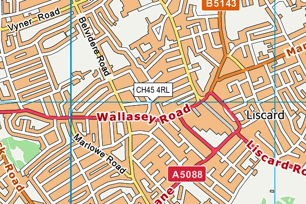 CH45 4RL map - OS VectorMap District (Ordnance Survey)