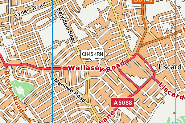 CH45 4RN map - OS VectorMap District (Ordnance Survey)