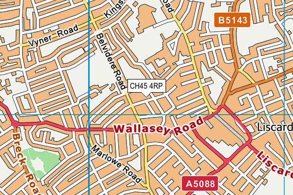 CH45 4RP map - OS VectorMap District (Ordnance Survey)