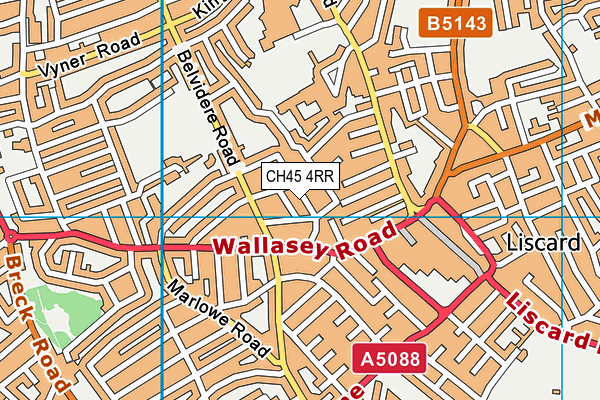 CH45 4RR map - OS VectorMap District (Ordnance Survey)