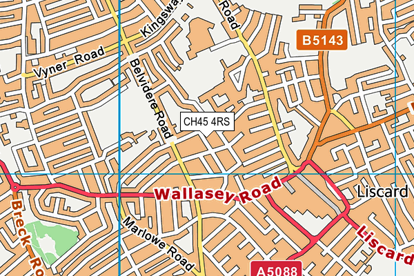 CH45 4RS map - OS VectorMap District (Ordnance Survey)