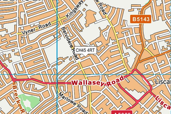 CH45 4RT map - OS VectorMap District (Ordnance Survey)
