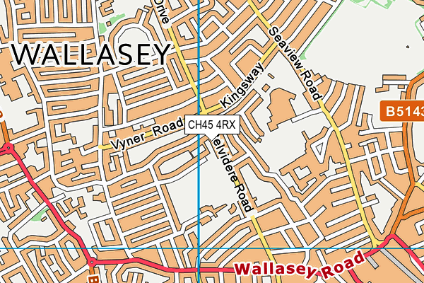 CH45 4RX map - OS VectorMap District (Ordnance Survey)