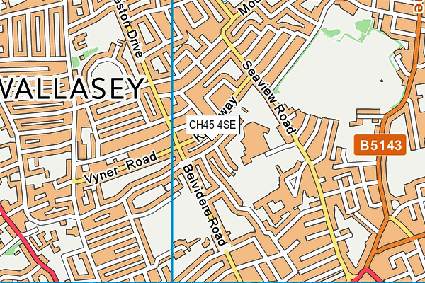 CH45 4SE map - OS VectorMap District (Ordnance Survey)