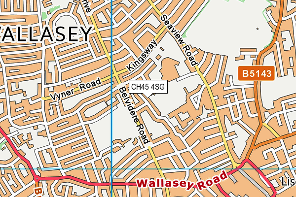 CH45 4SG map - OS VectorMap District (Ordnance Survey)