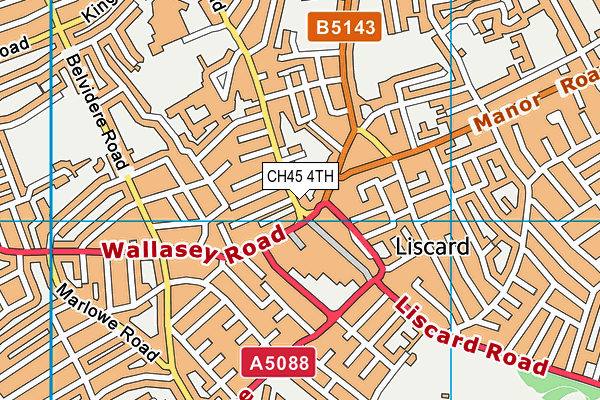 CH45 4TH map - OS VectorMap District (Ordnance Survey)