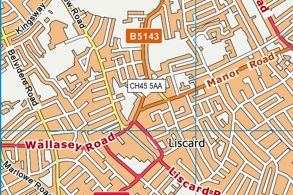 CH45 5AA map - OS VectorMap District (Ordnance Survey)