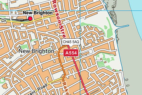 CH45 5AQ map - OS VectorMap District (Ordnance Survey)