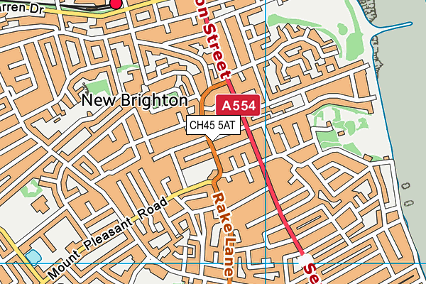 CH45 5AT map - OS VectorMap District (Ordnance Survey)