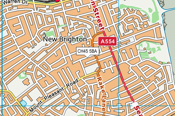 CH45 5BA map - OS VectorMap District (Ordnance Survey)