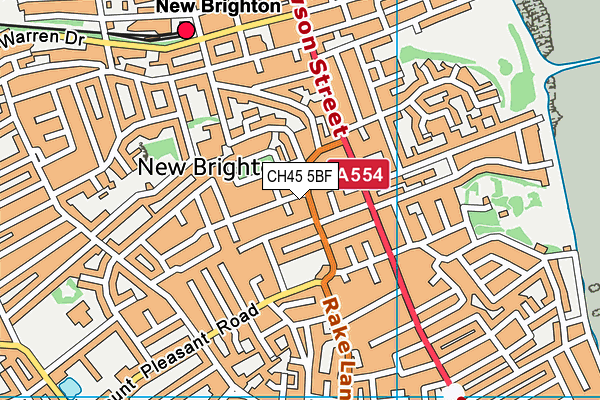 CH45 5BF map - OS VectorMap District (Ordnance Survey)