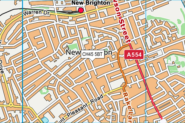 CH45 5BT map - OS VectorMap District (Ordnance Survey)