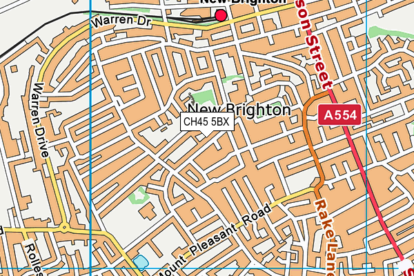 CH45 5BX map - OS VectorMap District (Ordnance Survey)