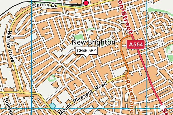 CH45 5BZ map - OS VectorMap District (Ordnance Survey)