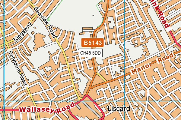 CH45 5DD map - OS VectorMap District (Ordnance Survey)
