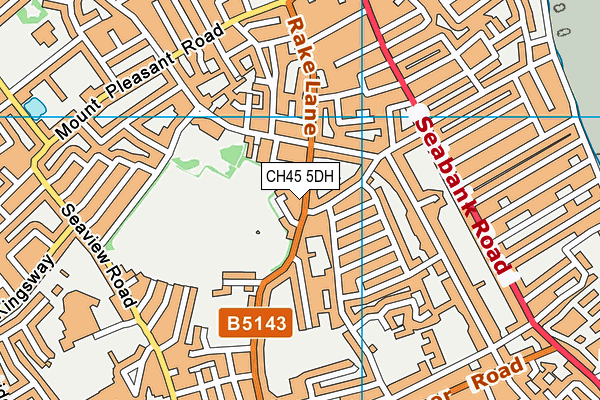 CH45 5DH map - OS VectorMap District (Ordnance Survey)