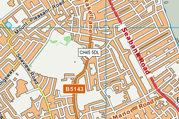 CH45 5DL map - OS VectorMap District (Ordnance Survey)