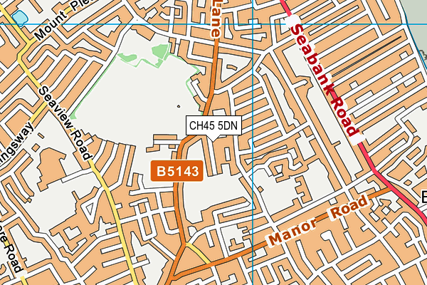 CH45 5DN map - OS VectorMap District (Ordnance Survey)