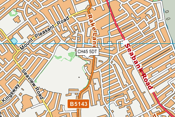 CH45 5DT map - OS VectorMap District (Ordnance Survey)