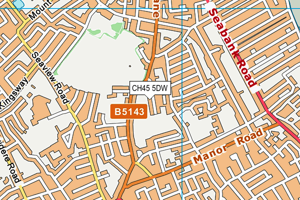 CH45 5DW map - OS VectorMap District (Ordnance Survey)