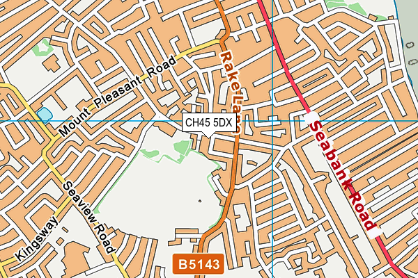 CH45 5DX map - OS VectorMap District (Ordnance Survey)