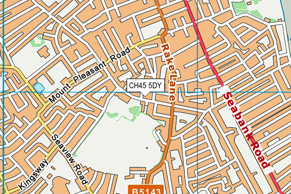 CH45 5DY map - OS VectorMap District (Ordnance Survey)