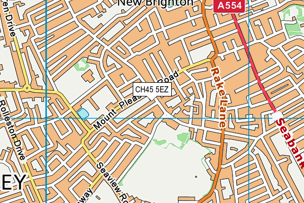 CH45 5EZ map - OS VectorMap District (Ordnance Survey)